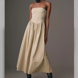 We Wore What Strapless Corset Mini Dress Size XS in Neutral